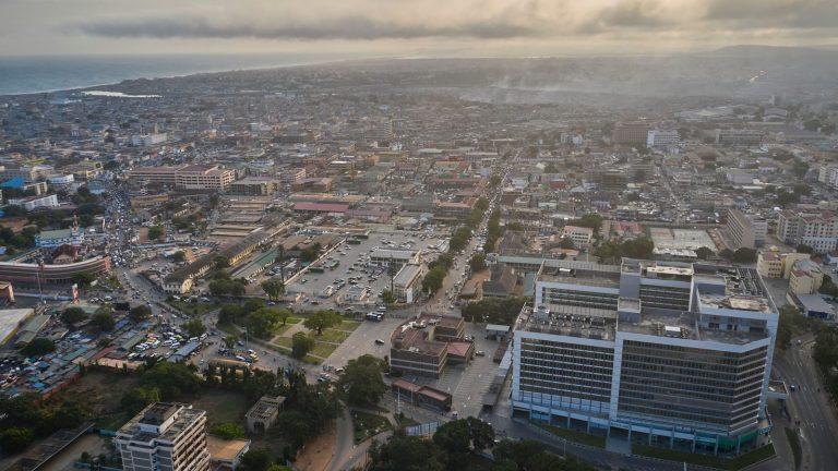 El centro de Accra, la capital de Ghana.